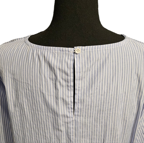 Elliott & Vine Stripped Lace Bell Sleeve Blouse 60% Cotton 40% Polyester Sz Unkn - Picture 4 of 11